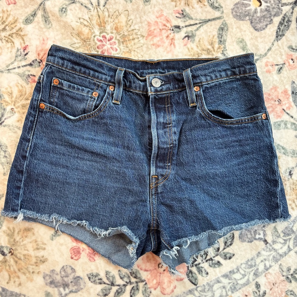 Levi's Dark Blue Jean Shorts